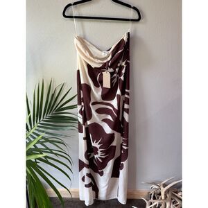 Meshki Brown Strapless Dress
